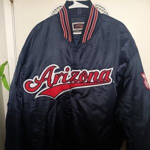 Vintage University Of Arizona Wildcats Silk Bomber Puffer Jacket